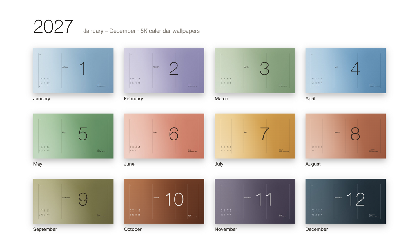 2026–2027 Calendar Bundle — Ember