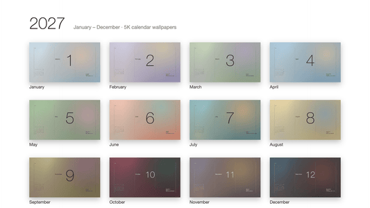 2026–2027 Calendar Bundle — Haze
