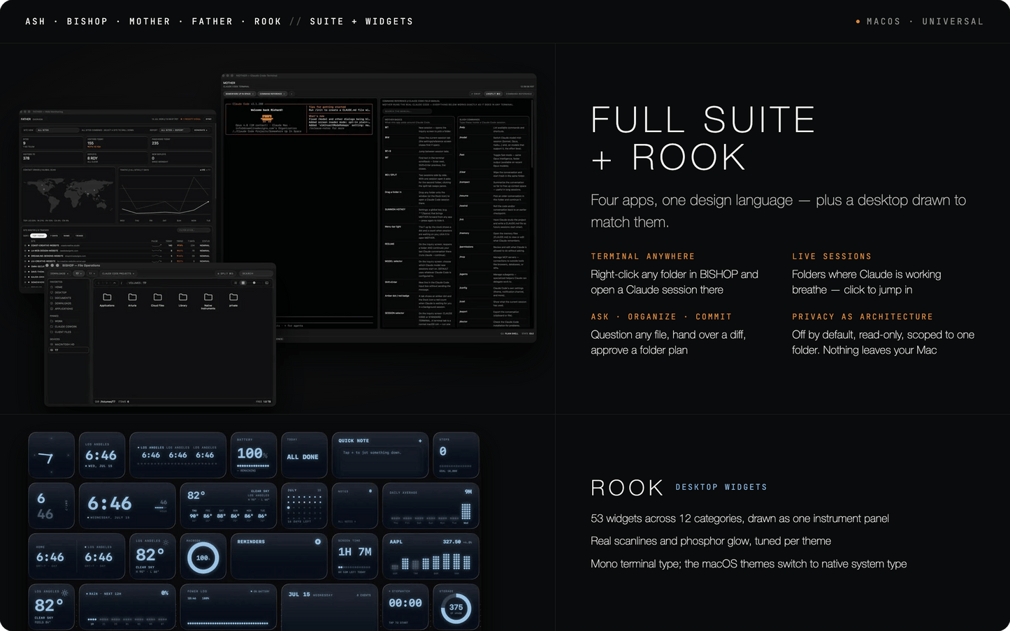 FULL SUITE / All 4 Apps + ROOK Widgets
