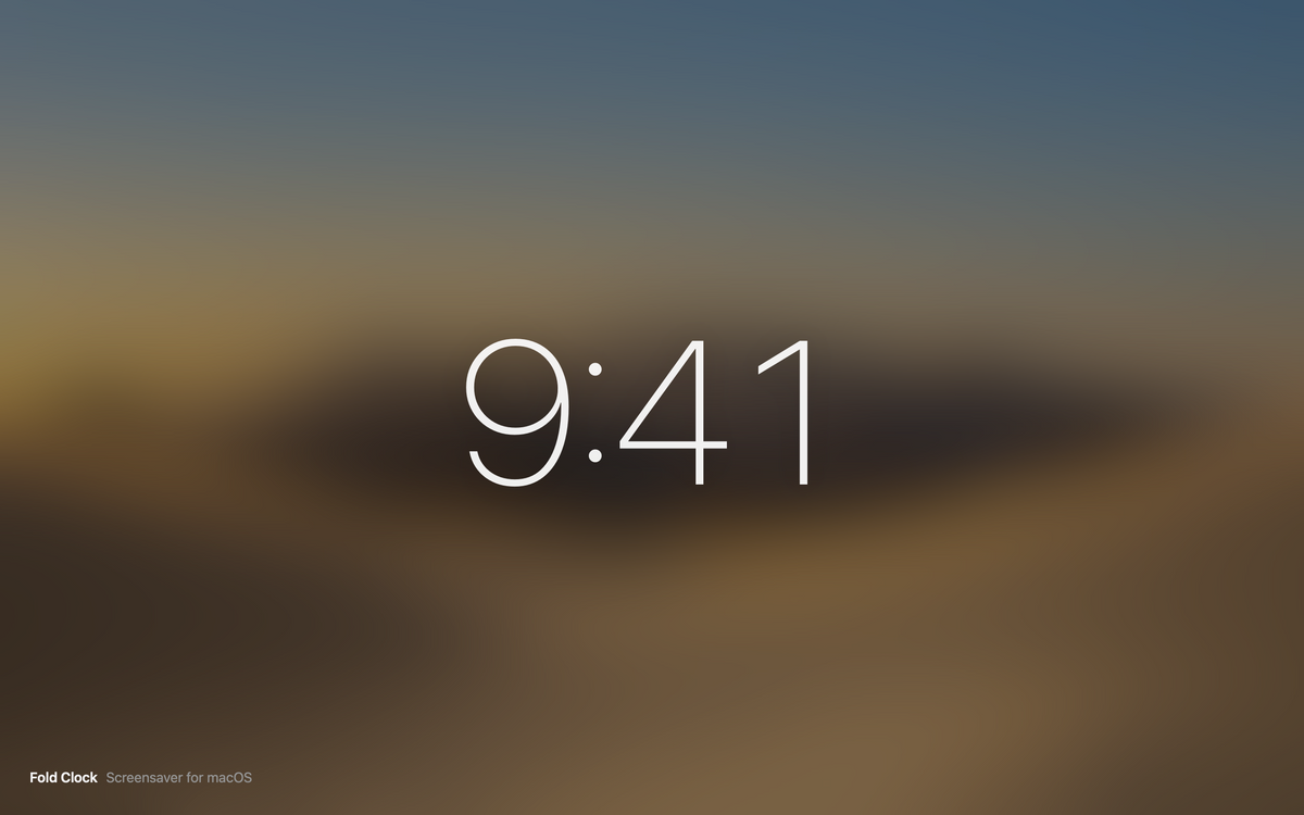 Fold Clock Screensaver