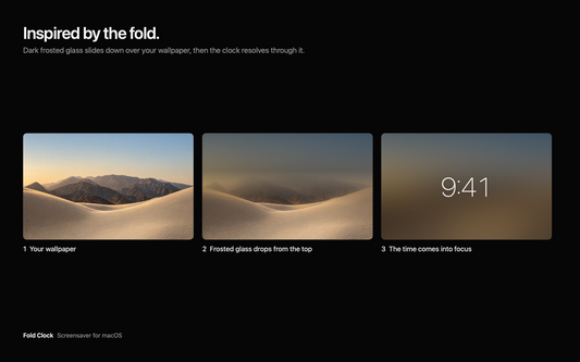 Fold Clock Screensaver