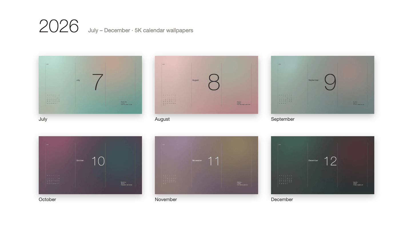 2026–2027 Calendar Bundle — Haze