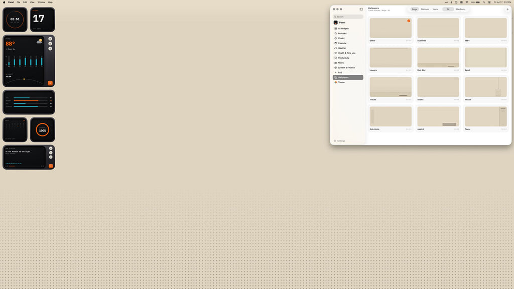 Panel Widgets