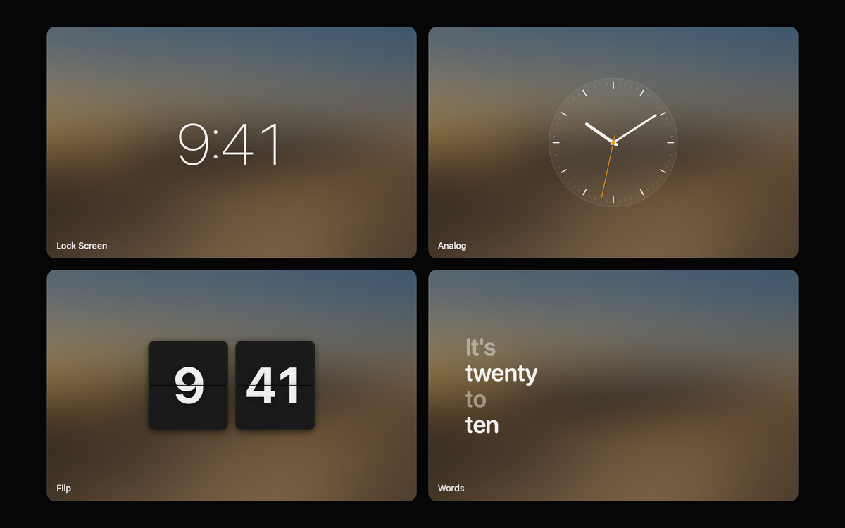 Fold Clock Screensaver