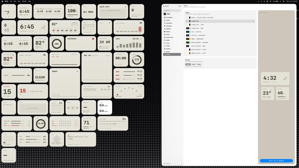 Rook Widgets for MacOS