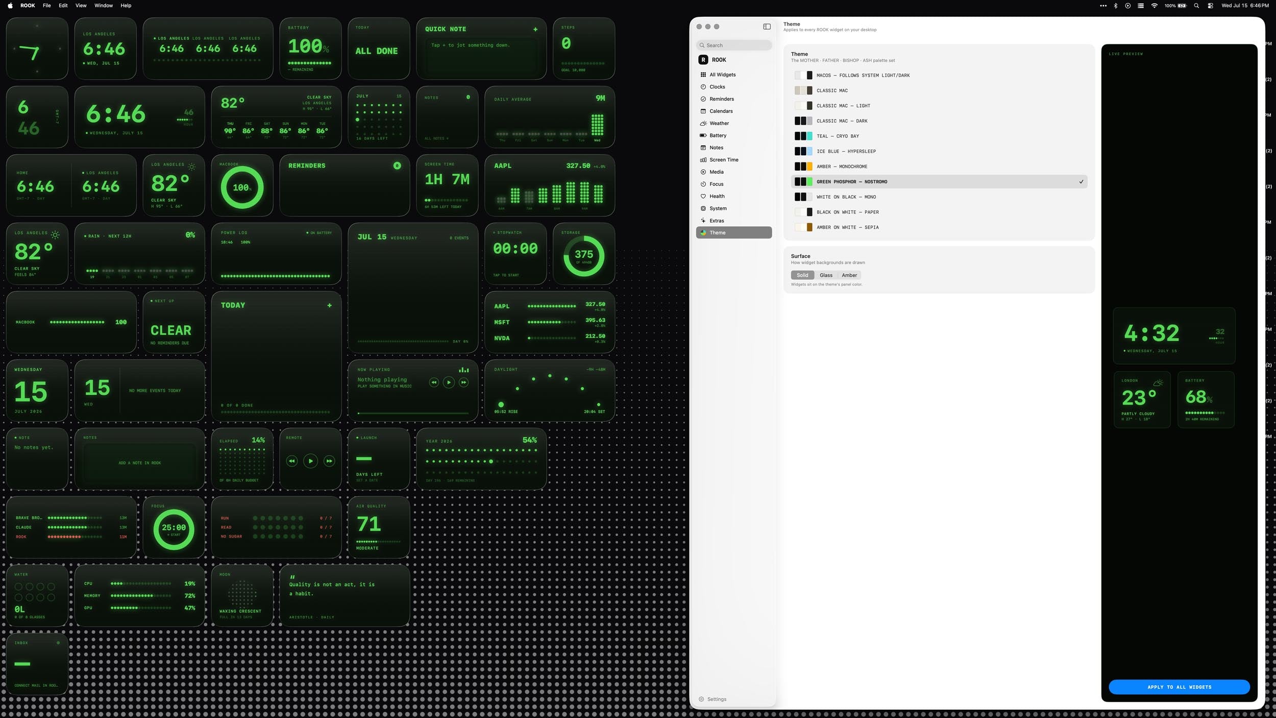 FULL SUITE  / All 4 Apps + ROOK Widgets