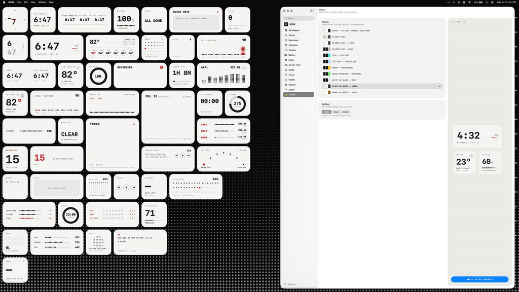 Rook Widgets for MacOS
