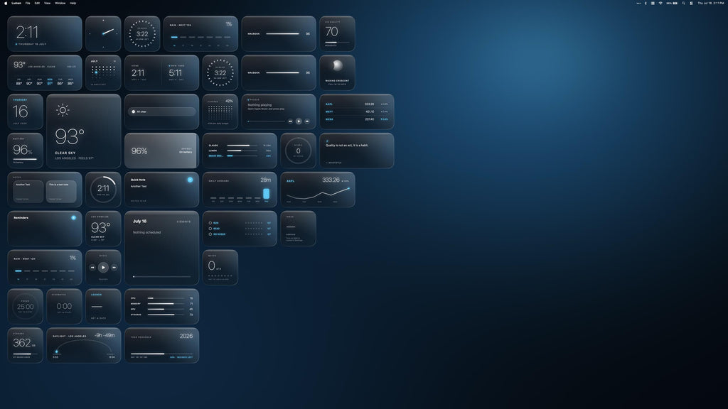 Lumen MacOS Widgets