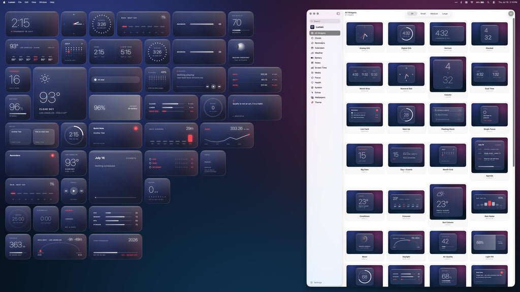 Lumen MacOS Widgets