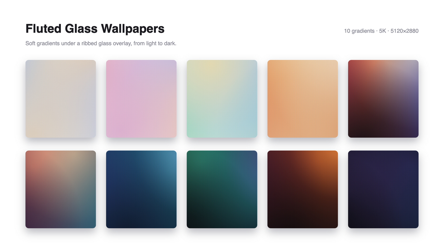 10 - 5k Fluted Gradient Wallpapers