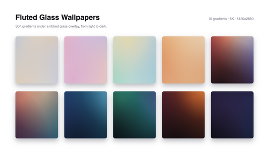 10 - 5k Fluted Gradient Wallpapers