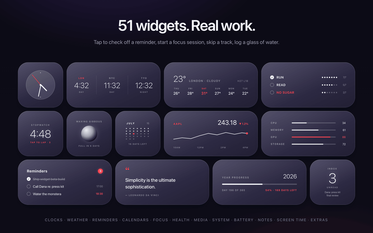 Lumen MacOS Widgets