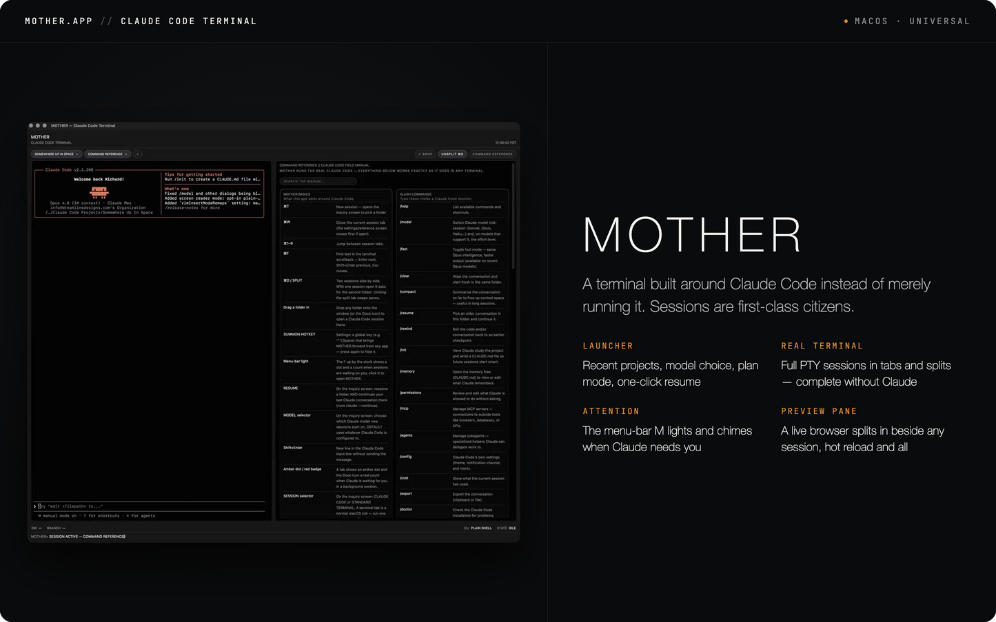 MOTHER — Claude Code Terminal