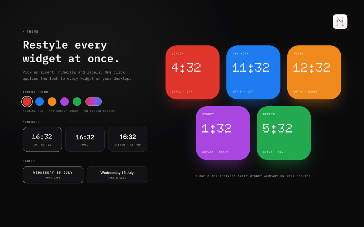 Null MacOS Widgets