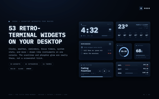 Rook MacOS Widgets