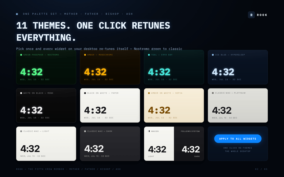 Rook MacOS Widgets