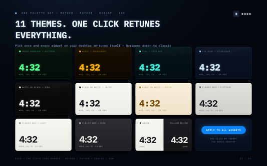 Rook MacOS Widgets