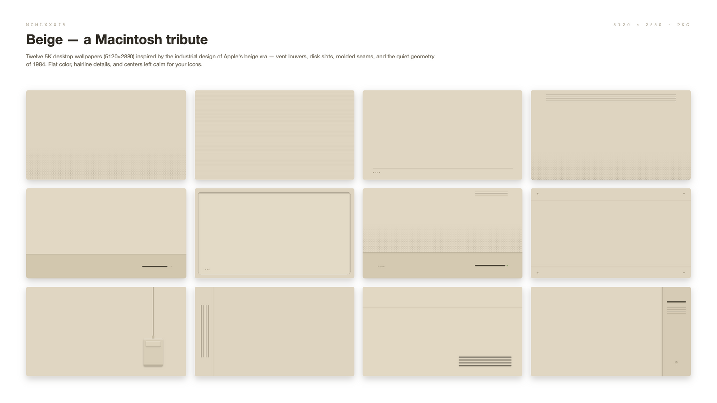 Beige — a Macintosh tribute