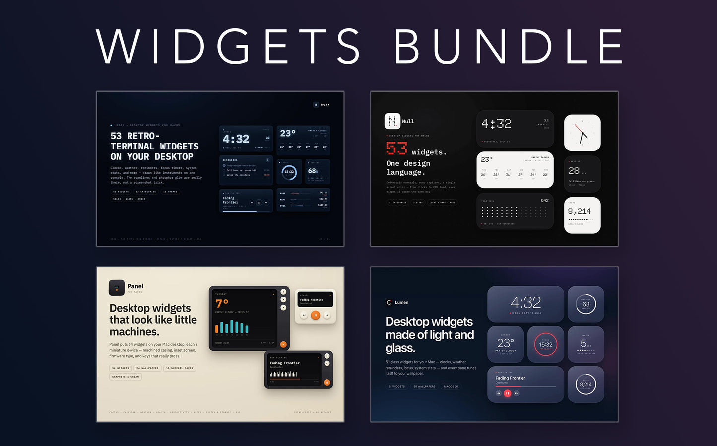 Four Widget Apps Bundle